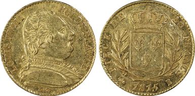 1815-B 20 Fr Gad-1026 Louis XVIII AU55
