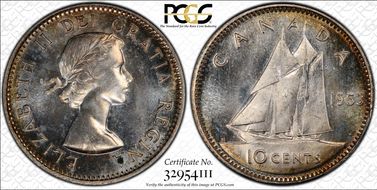 1953 10C No Strap MS64