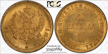 1904-L 10 Mar KM-8.2  Au MS63