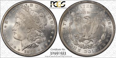 1878 7TF $1 Reverse of 1879 MS66