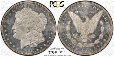 1890 $1 MS65DMPL