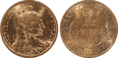 1904 2C Gad-107 MS65RD