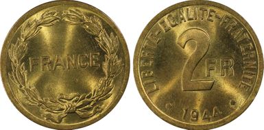 1944 2 Fr Gad-537 F-271 FRANCE MS66