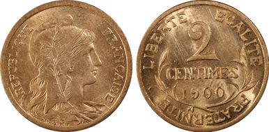 1900 2C Gad-107 MS64RD