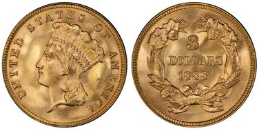 1888 $3 MS65+