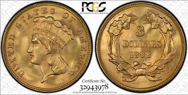 1888 $3 MS66+