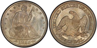 1855/54 50C Arrows MS64