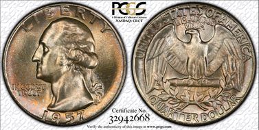 1957 25C Type B Reverse, FS-901 MS67