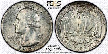 1961 25C Type B Reverse, FS-901 MS66