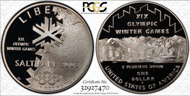 2002-P $1 Olympics-Salt Lake City PR68DCAM