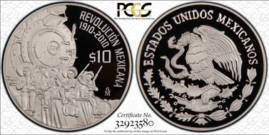 2010-Mo 10 Peso Revolutionaries PR69DCAM