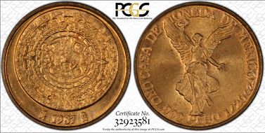 1987-Mo 1/20 oz KM-530  Au MS66