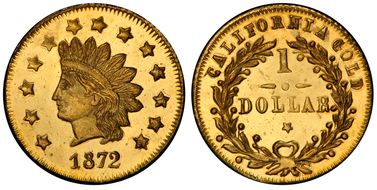 1872 G$1 BG-1207 MS65
