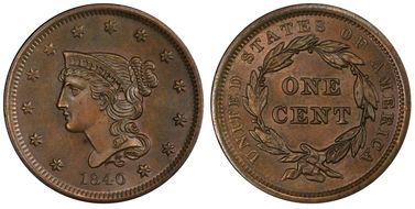1840 1C Small Date MS65BN