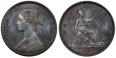 1864 1/2D S-3956 MS62BN