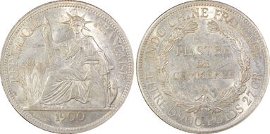 1900-A Piastre Lec-282 AU55