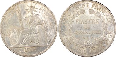 1909-A Piastre Lec-292 AU55