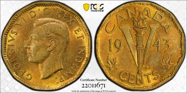 1943 5C Tombac MS64