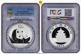 2011 10 Yn Panda Silver PAN-543A MS70