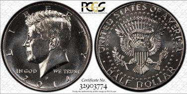 2014-P 50C 50th Anniversary Unc Set SP67