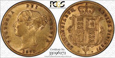 1879-S 1/2 Sov S-3862C AU53