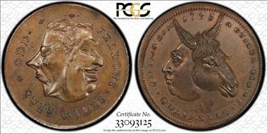 1795 Tk 1/2D DH-795b Middlesex, Spence's MS64BN