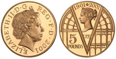 2001 £5 S-L9 Victorian Ann. Au PR69DCAM