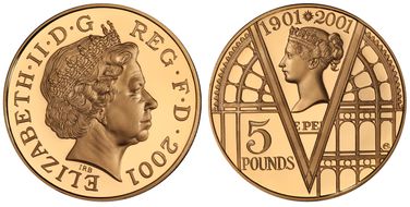 2001 £5 S-L9 Victorian Ann. Au PR69DCAM