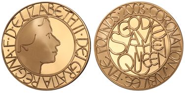 2003 £5 S-L12 Coronation Jubilee Au PR68DCAM