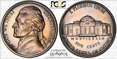 1938 5C Re-Engraved Obv Design FS-401 PR67