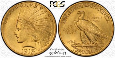 1913 $10 MS66