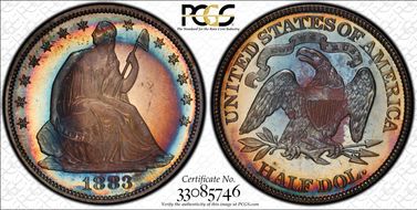 1883 50C PR67CAM