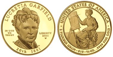 2011-W $10 Lucretia Garfield First Strike PR70DCAM