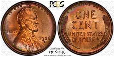 1936-S 1C MS65RB
