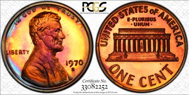1970-S 1C Large Date PR65RD