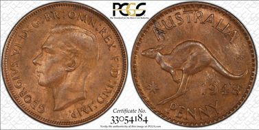 1948 Y. (p) 1D MS62BN