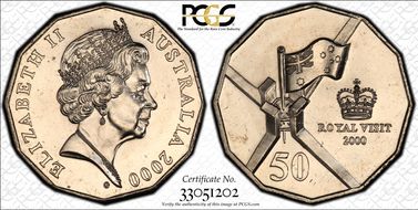 2000 50C Royal Visit MS65