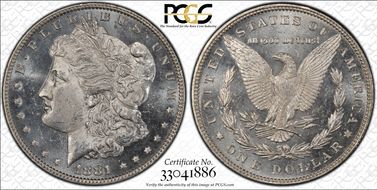 1881 $1 MS64PL