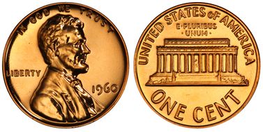 1960 1C Large Date, DDR FS-801 PR67RD