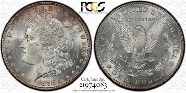 1878 7/8TF $1 Strong, VAM 40, 7/5 MS63