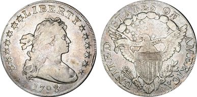 1798 $1 Large Eagle F12
