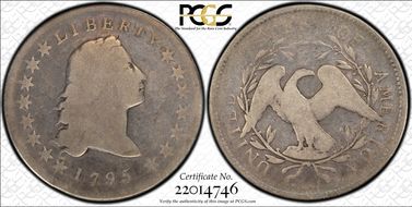 1795 $1 Flowing Hair, 2 Leaves G4