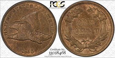 1856 1C Flying Eagle PR65
