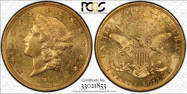 1904 $20 MS62