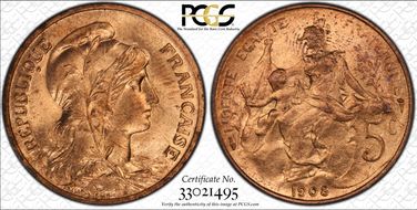 1908 5C Gad-165 F-119 MS65RD