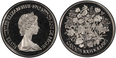 1977 G$100 Silver Jubilee PR68DCAM