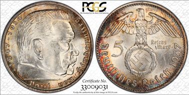 1937-A 5 Mk J-367 MS63