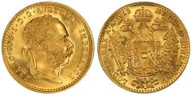 "1915" Ducat Restrike KM-2267  Au MS67