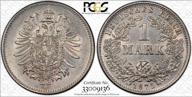 1875-G Mark J-9 AU58