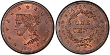 1839 1C N-8, Type of 1840 MS65RB